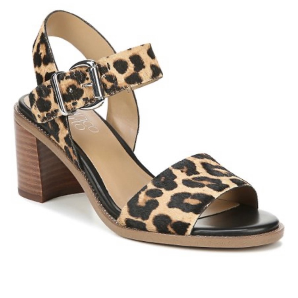 ♥️NIB ♥️Camel Leopard Havana Calf-Hair Sandal